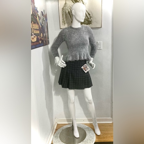 Empire Records Costume - Blue Faux Mohair Top and Vintage Blue Plaid Kilt - Picture 7 of 12